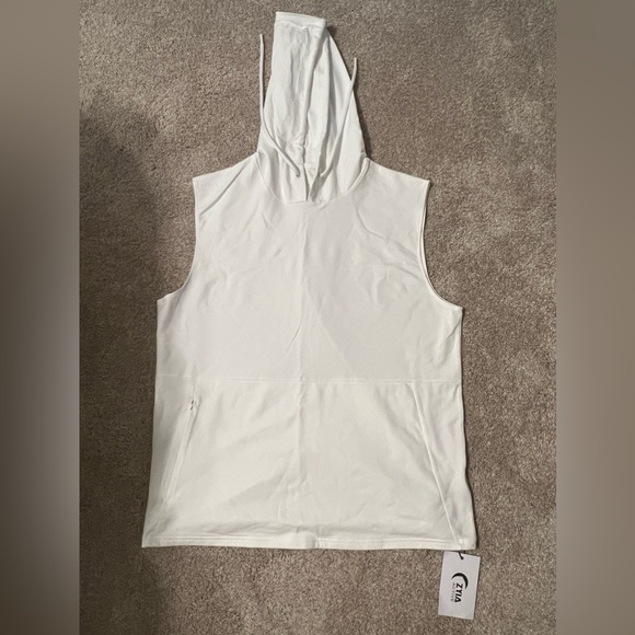 ZYIA Women’s NWT Fighter Sleeveless Hoodie White XL - Picture 3 of 10